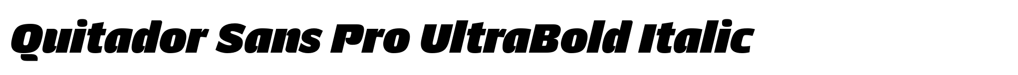 Quitador Sans Pro UltraBold Italic image